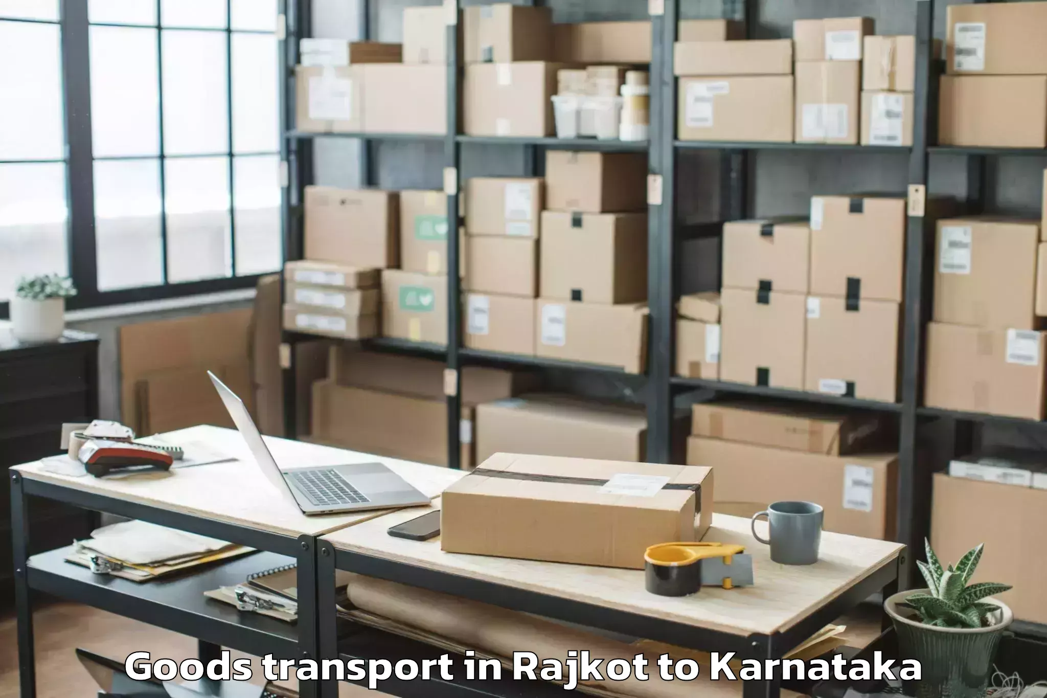 Discover Rajkot to Manginhal Goods Transport